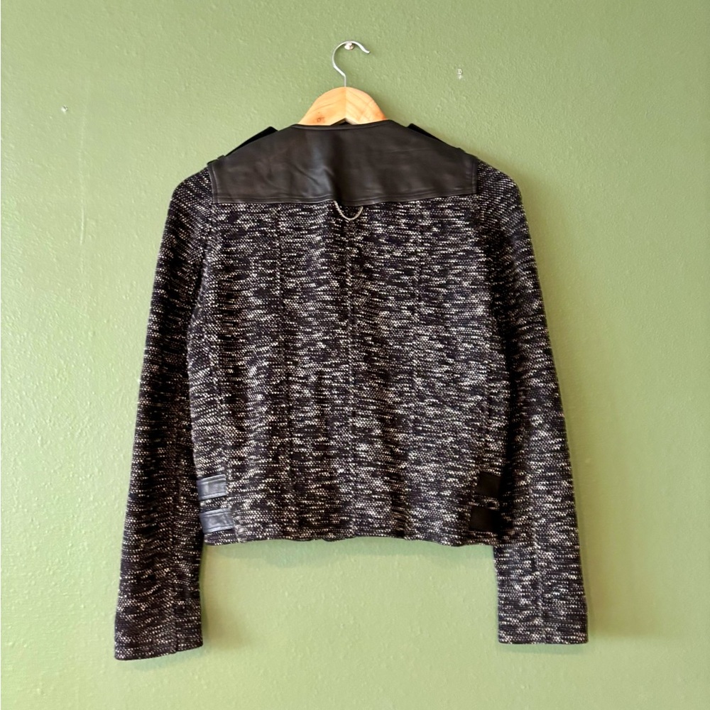 The Kooples Tweed Motorcycle Jacket - Picture 2 of 6